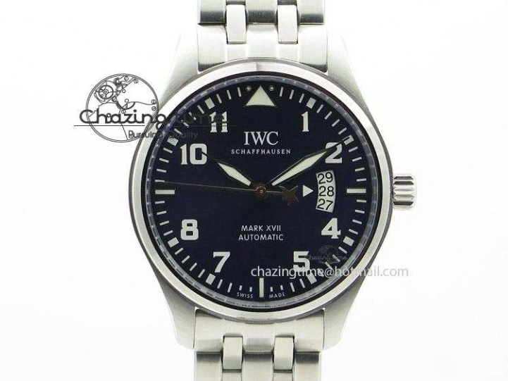 MIROTIME 0201 MoistureWicking Da Vinci IW356601 SS MKF 1:1 Best Edition Blue Dial On Black Leather Strap A 7233